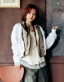 [KiiiKiii 착용] 가먼트 다잉 집업 점퍼