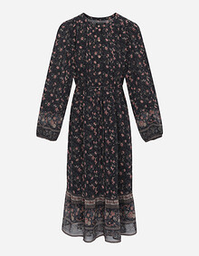 패턴 보더MIX 미니 원피스