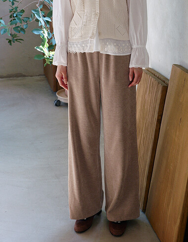 접밴드 와이드 팬츠