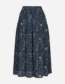 A라인 자가드 스커트