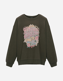 원포인트 플라워 스웻셔츠