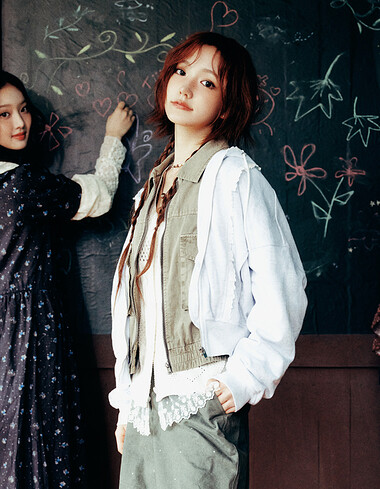 [KiiiKiii 착용] 블루종 후드 집업