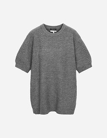 피셔맨 조직의 반팔 니트 풀오버