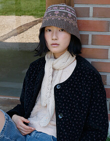 물결조직 라운드넥 베스트