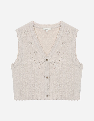 케이블 브이넥 오픈형 베스트