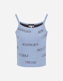 타이포 전판 자카드 골지나시 탑