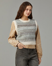 코듀로이 플라워 블라우스