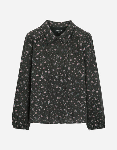 핀턱 셔츠 카라 블라우스