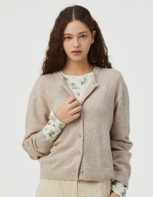 울 블렌디드 니트 가디건