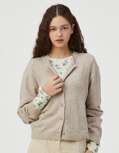 울 블렌디드 니트 가디건