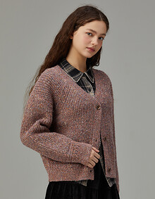 하찌 브이넥 니트 가디건