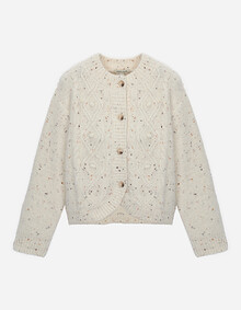 케이블 라운드넥 니트 가디건