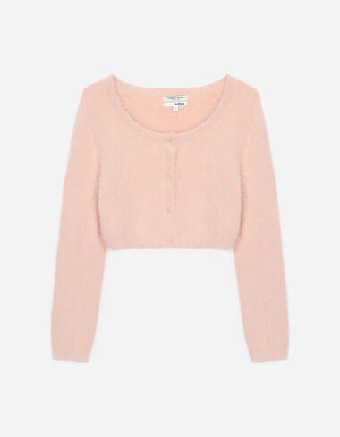 날개사 크롭 가디건