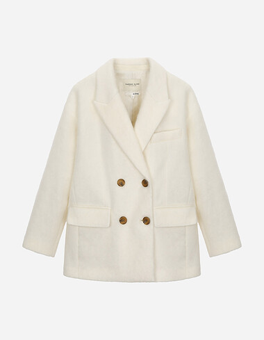 더블 브레스트 테일러드 하프 코트