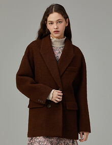 더블 브레스트 테일러드 하프 코트