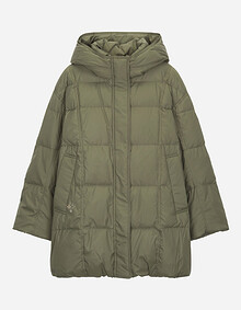 포켓 자수 하프 덕 다운 점퍼