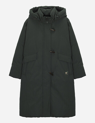 롱기장 토글 덕 다운 점퍼