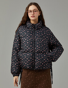 로즈 플라워 덕 다운 점퍼