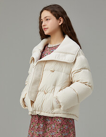 덤블 카라 덕 다운 점퍼