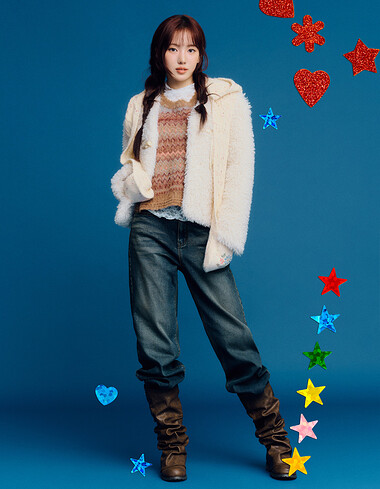 [KiiiKiii 착용] 백기모 일자핏 데님