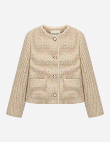 레이스 트리밍 트위드 자켓