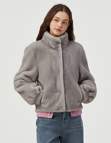 하이넥 퍼 점퍼