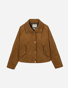 스웨이드 크롭자켓