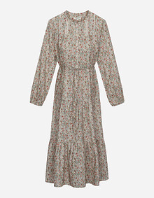 플라워 기모 티어드 원피스