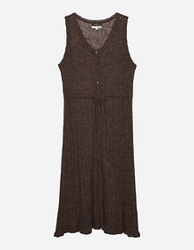 헤어리 레이어드 니트 원피스