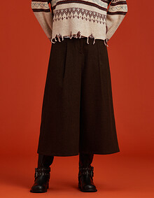 울 혼방 큐롯 팬츠