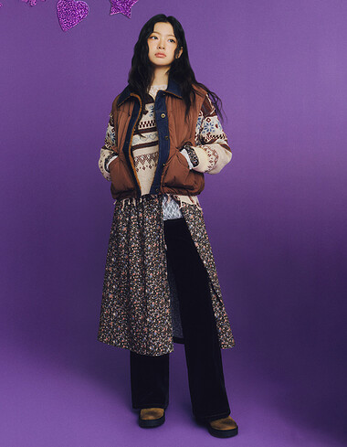 [KiiiKiii 착용] 벨벳 스트레이트 팬츠