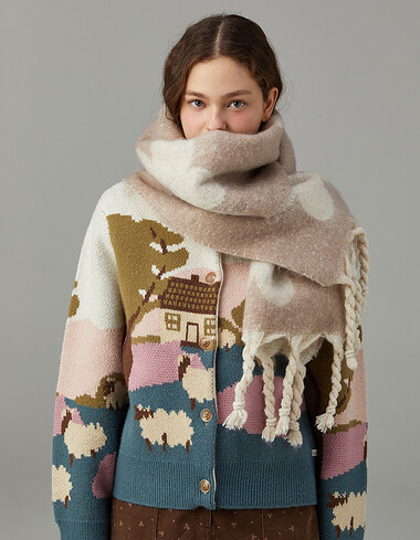 빅 플라워 머플러