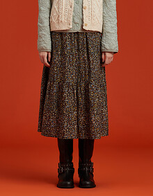 플라워 패턴 스커트