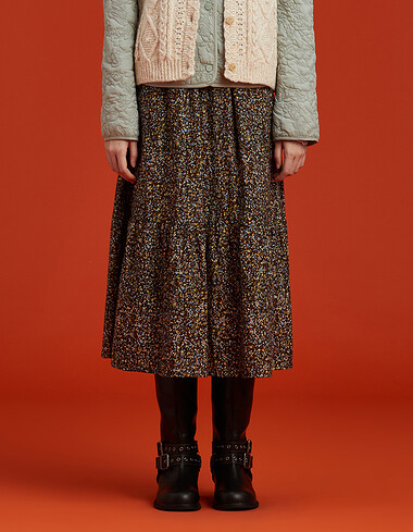 플라워 패턴 스커트