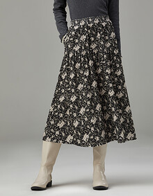 코듀로이 셔링 스커트