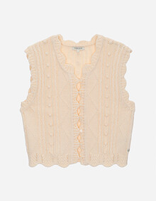 라운드넥 피셔맨 니트 베스트