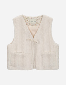 헤링본 퍼 베스트