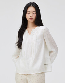 잔꽃 플라워 패턴 블라우스