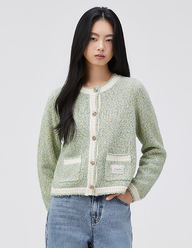 날개사 니트 가디건