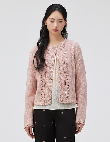 크로셰 라운드넥 가디건