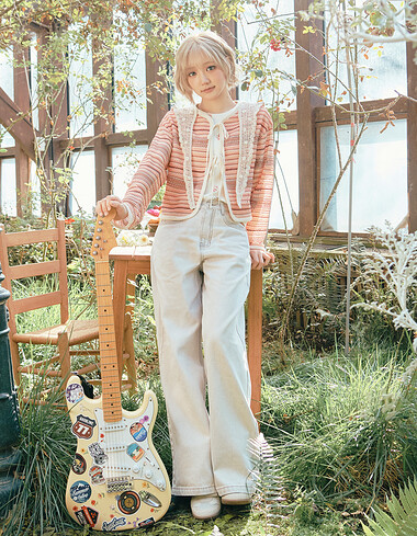 [KiiiKiii 착용] 핑크 틴 데님 팬츠