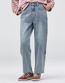 밴딩 베기핏 데님 팬츠