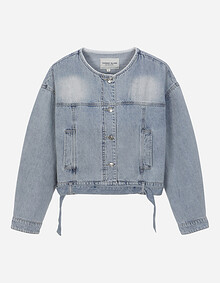 벨트포인트 데님 자켓