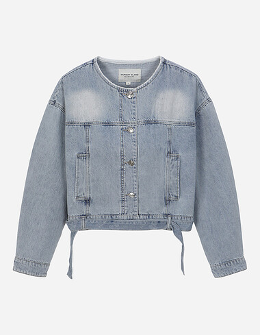 벨트포인트 데님 자켓