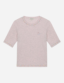 가이루빠 배색 슬림핏 티셔츠