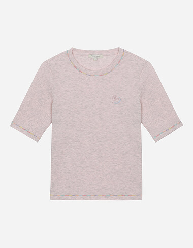 가이루빠 배색 슬림핏 티셔츠