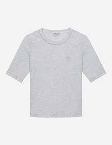 가이루빠 배색 슬림핏 티셔츠