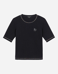 가이루빠 배색 슬림핏 티셔츠