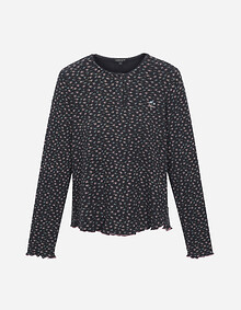 플라워 헨리넥 티셔츠