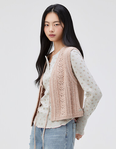 크로셰 오픈 니트 베스트